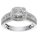 Yaffie White Gold IGL Certified Diamond Engagement Ring - 1ct TDW
