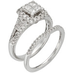 IGL Certified 1ct Princess-cut Diamond Ring in White Gold by Yaffie
