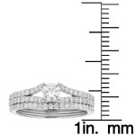 IGL Certified Round Diamond Bridal Set with 1ct TDW in Yaffie White Gold