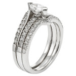 Marquise Diamond Bridal Set with 1ct TDW in Yaffie White Gold