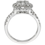 Yaffie 1ct TDW Round-cut Diamond Ring, IGL Certified in White Gold