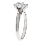 Yaffie White Gold Pear Diamond Ring with IGL Certification & 6 Prongs