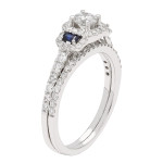 Certified IGL 3/4ct TDW Round Diamond Bridal Set in Elegant White Gold by Yaffie