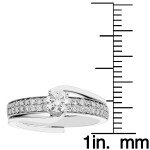 White Gold Bridal Set with 0.75-carat TDW H-I I2-I3 Diamonds by Yaffie