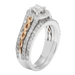SofiaGold Diamond Bridal Duo Ring, Yaffie Edition