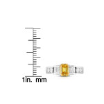 Lab-Grown Yellow Diamond Engagement Ring in 14kt White Gold by Yaffie Solaura, 1 5/8ct TW Certified