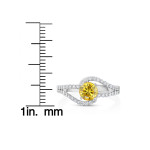 Swirl-Inspired Lab-Grown Diamond Ring with 1 1/10ct TDW in White Gold by Yaffie