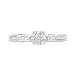 Stylish Promise Ring with Natural Diamond Accent in Yaffie Sterling Silver