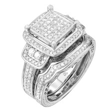 Yaffie’s Sterling Silver Diamond Bridal Set: Pure Craftsmanship