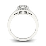 Sparkling Yaffie Cluster Ring: Sterling Silver with 1/5ct TDW Diamonds