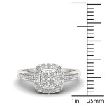 Sparkling Yaffie Cluster Ring: Sterling Silver with 1/5ct TDW Diamonds