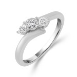 Sparkling Yaffie Silver Ring with 1/8ct TDW Diamonds