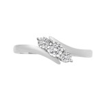 Sparkling Yaffie Silver Ring with 1/8ct TDW Diamonds
