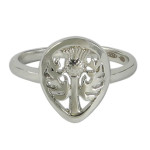 Sterling Silver Ring with a Delicate Thistle Design by Yaffie