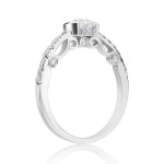 Vintage Charm: Yaffie White Gold Diamond Engagement Ring with 1.2ct TDW