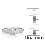 Radiant Yaffie Engagement Ring with White Gold and 1 1/6ct of Sparkling Diamonds