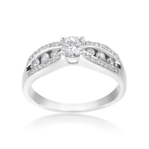 Shine Bright with Yaffie White Gold Half Carat Diamond Ring