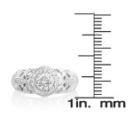 Vintage-inspired Diamond Engagement Ring in White Gold with 3/4ct TDW from Yaffie