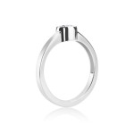 Yaffie White Gold Diamond Ring: Sparkle with 0.6ct of Bezel-set Brilliance