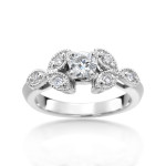 Vintage Charm: Yaffie White Gold Diamond Engagement Ring