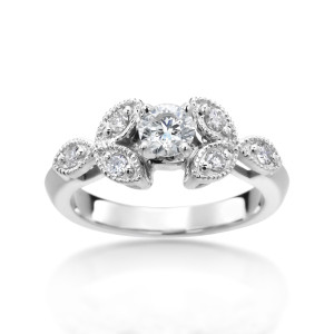 Dazzling Yaffie Diamond Ring with 4/5ct TDW in White Gold