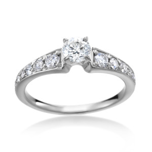 Yaffie Stunning White Gold Diamond Solitaire Engagement Ring - 4/5ct TDW