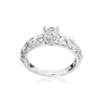 Radiant Yaffie SummerRose - A Sparkling 5/8ct TDW White Gold Diamond Ring for Your Engagement