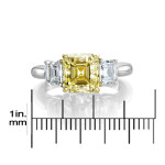 Stunning Yaffie Ring with 3.55ct Total Diamond Weight in Yellow and White Gold and Platinum