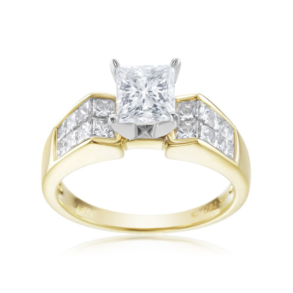 Experience the Intricacies of Yaffie SummerRose Unique Two-Tone Princess Cut Diamond Ring – A Timeless Investment Unlike Any Other.