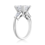 Princess-cut & Tapered Baguette Diamond Ring with 5 1/2ct TDW by Yaffie Platinum
