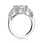 Sparkling Yaffie Platinum Diamond Engagement Ring with 3 Stones (5 1/3ct TDW)