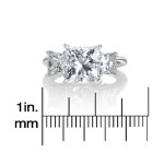 Certified Platinum Engagement Ring featuring 5.92 Carat TDW Yaffie Diamonds