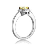 Intense Yellow Diamond Ring with 1 1/4ct TDW in Yaffie Platinum/Gold