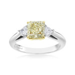 SummerRose Trillion Ring: Platinum & 18kt Gold with 1.80 Total Diamond Weight