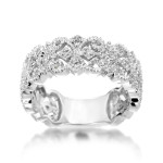 Vintage White Gold Diamond Ring by Yaffie with 1/4 carat total weight diamonds.