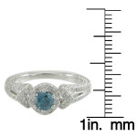 Blue Diamond Ring with 1 Carat Total Weight in Yaffie Stunning White Gold