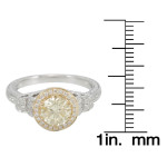 Golden Glow Diamond Ring with Yellow Center