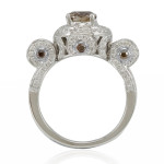 Be Mesmerized by Yaffie 2.1ct Brown & White Diamond Ring in White Gold - Perfect for Your Engagement!