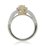 Halo Ring with 1.28ct Pear Cut Diamond in Yaffie Two-Tone Gold