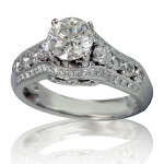 Dazzling Yaffie White Gold Ring with 1.875ct TDW Diamonds - Perfect for Your Engagement!