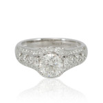 Dazzling Yaffie White Gold Ring with 1.875ct TDW Diamonds - Perfect for Your Engagement!