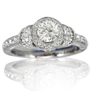 Dazzling Yaffie Bridal Ring with 1.11ct Sparkling White Gold Diamonds
