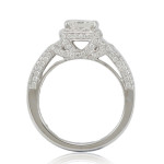 Elevate Your Proposal Game with Yaffie White Gold Halo Ring - 2.1ct Diamond Brilliance Guaranteed!