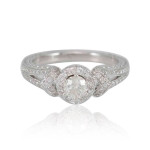 Dazzling Yaffie White Gold Engagement Ring with 4/5ct TDW