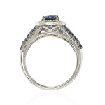 Yaffie Sapphire and Diamond Bridal Ring in Sterling Silver with a total gem weight of 3.61ct.
