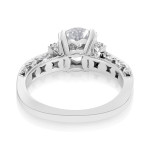 Yaffie Tacori Platinum CZ & Diamond Semi-mount Bridal Ring (1/3ct TDW)