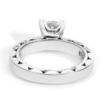 Tacori Platinum Engagement Ring with Round CZ Center and 3/8 ctw of Diamonds by Yaffie.