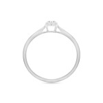 Dazzling Yaffie White Gold Promise Ring with 1/10ct TDW Diamond Cluster