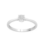 Dazzling Yaffie White Gold Promise Ring with 1/10ct TDW Diamond Cluster