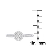 Sparkling Yaffie White Gold Engagement Ring with 1/10ct TDW Diamond Cluster